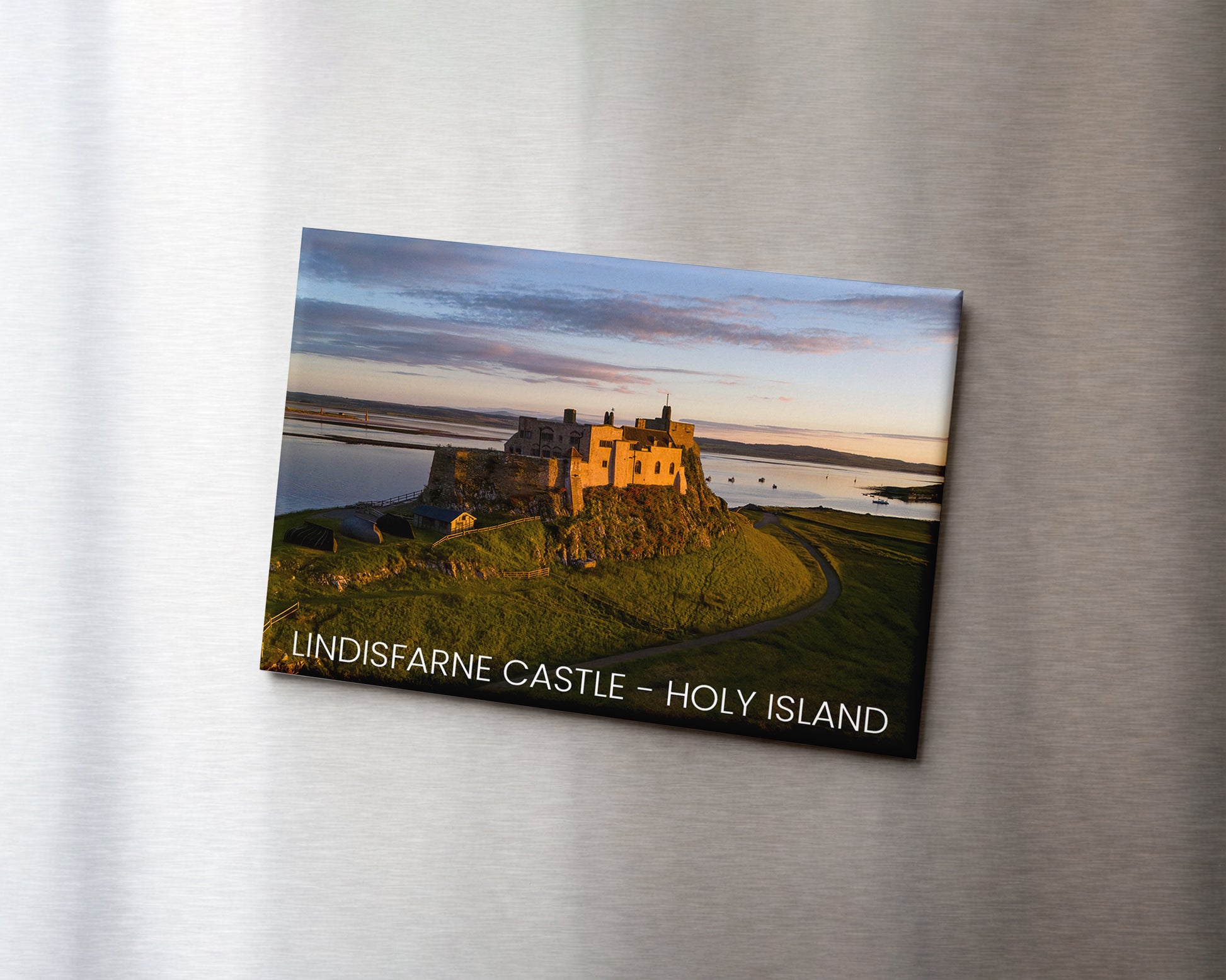 Lindisfarne Castle Holy Island Magnet 9 x 6.5 cm rectangular photography magnet