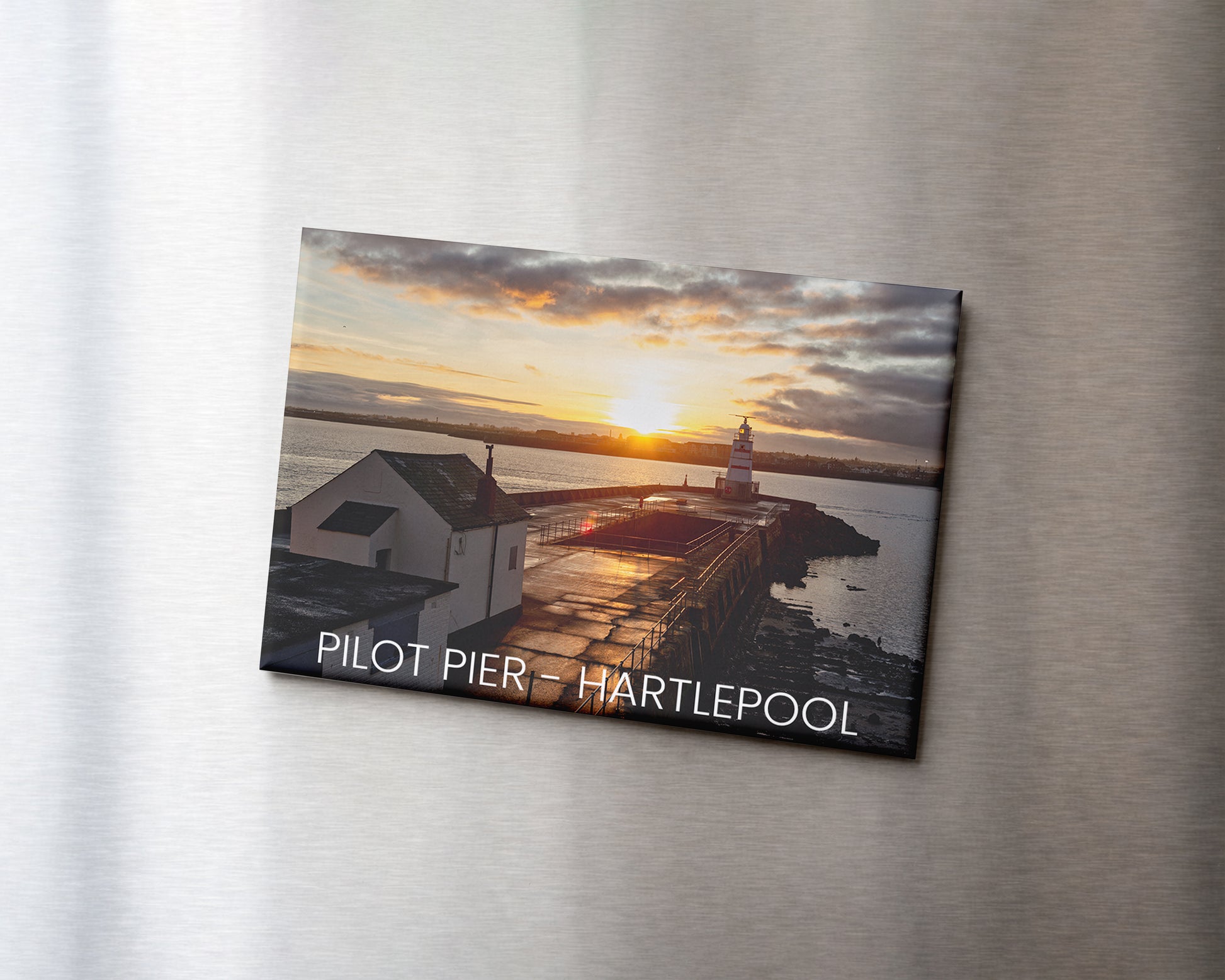 Pilot Pier Sunset Magnet 9 x 6.5 cm rectangular photography magnet