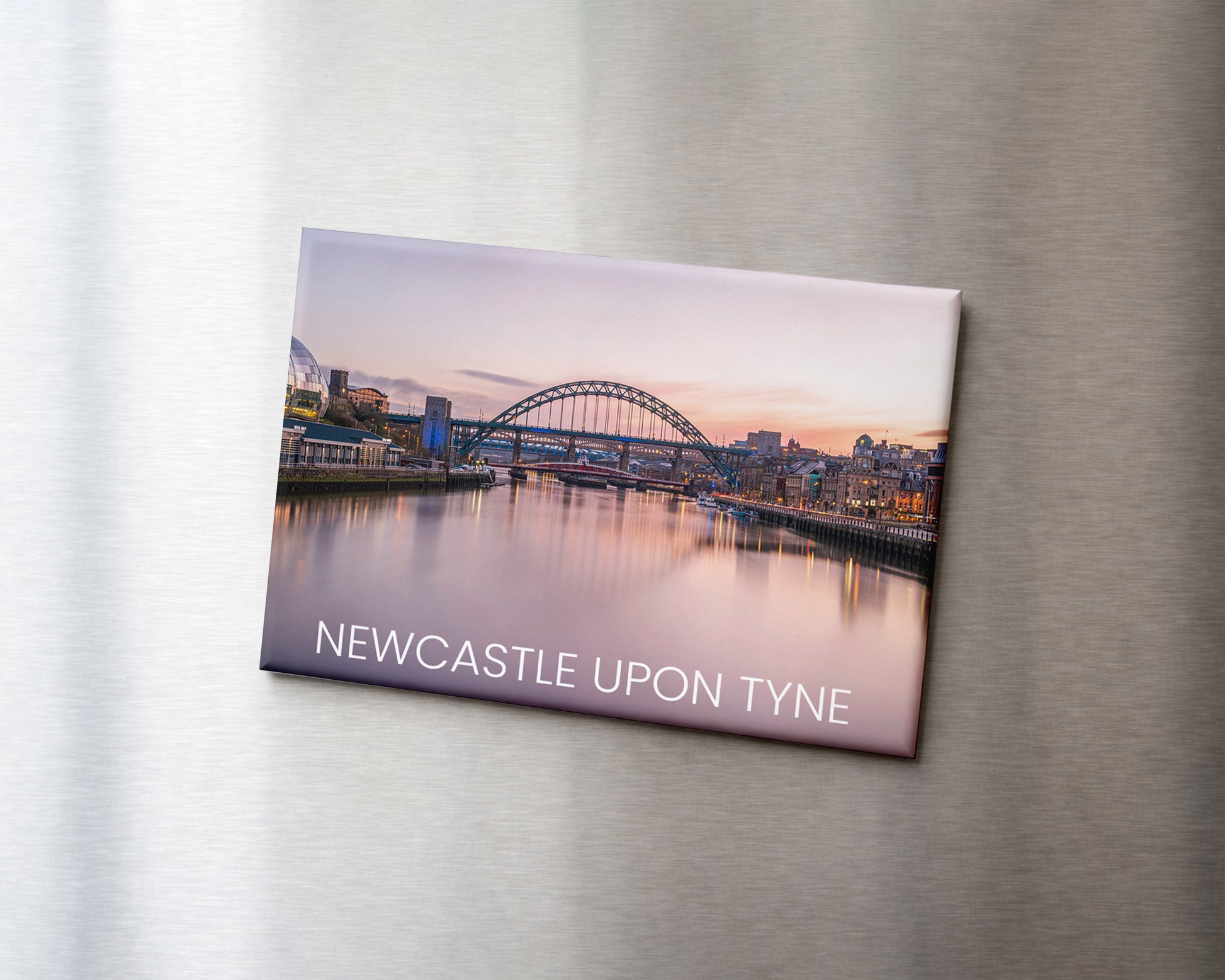 Newcastle Quayside Dusk Magnet 9 x 6.5 cm rectangular photography magnet