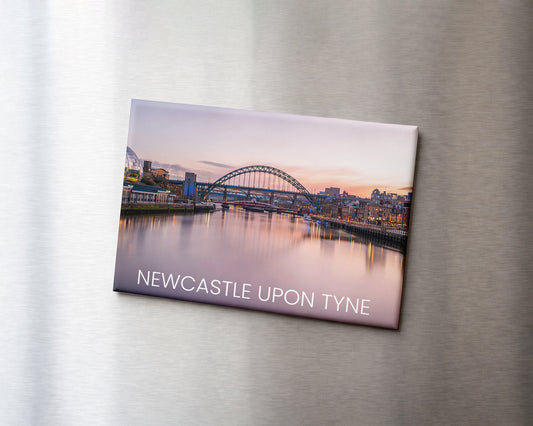 Newcastle Quayside Dusk Magnet 9 x 6.5 cm rectangular photography magnet