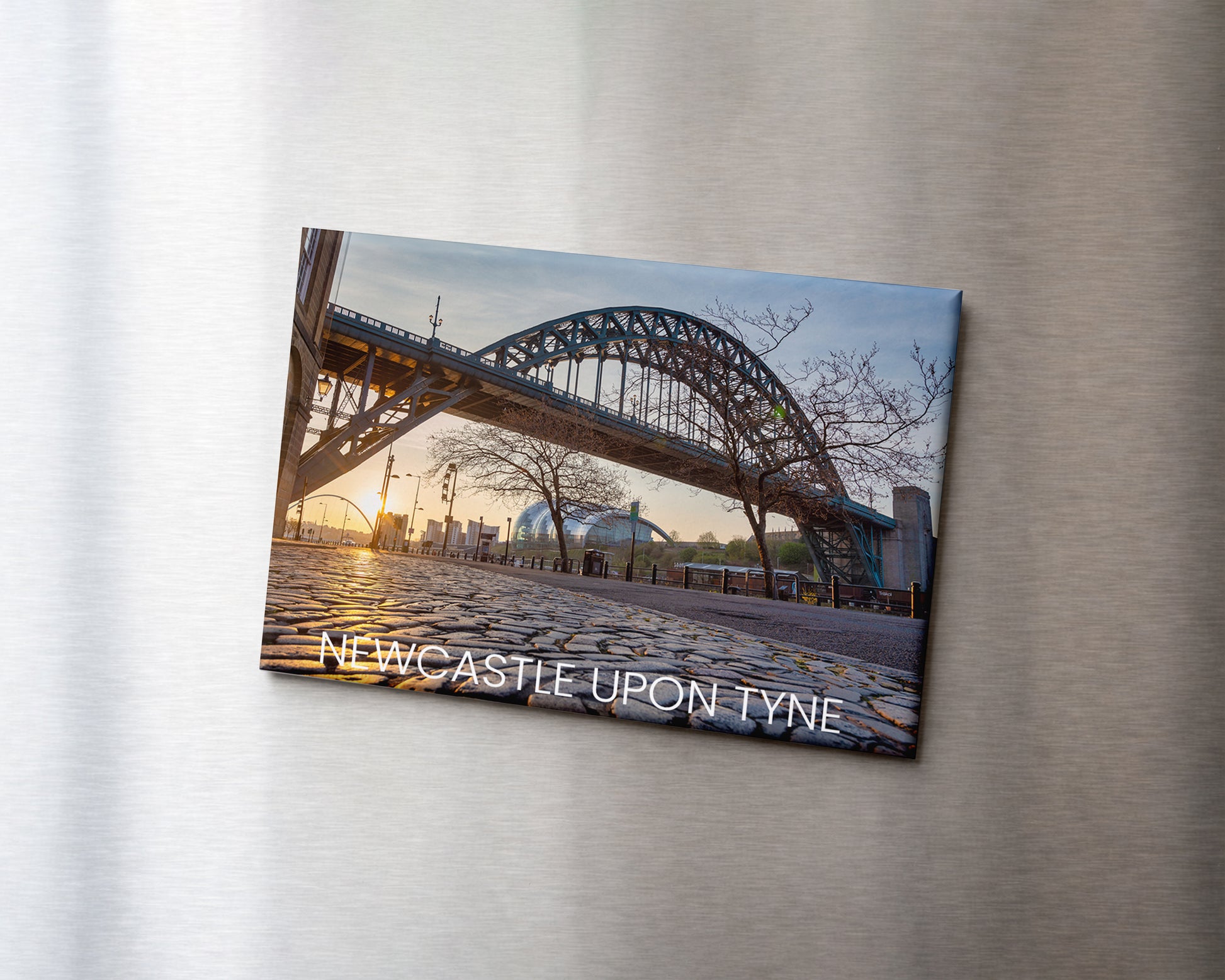 Tyne Bridge Cobbles Magnet 9 x 6.5 cm rectangular photography magnet