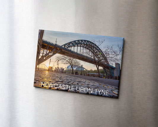 Tyne Bridge Cobbles Magnet 9 x 6.5 cm rectangular photography magnet