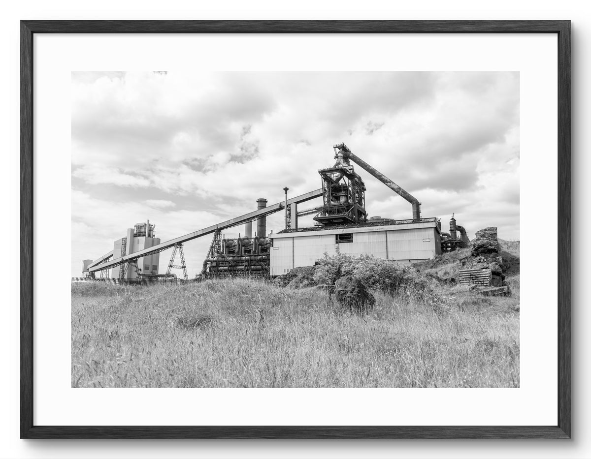 Redcar Blast Furnace Black & White — black frame with white mount