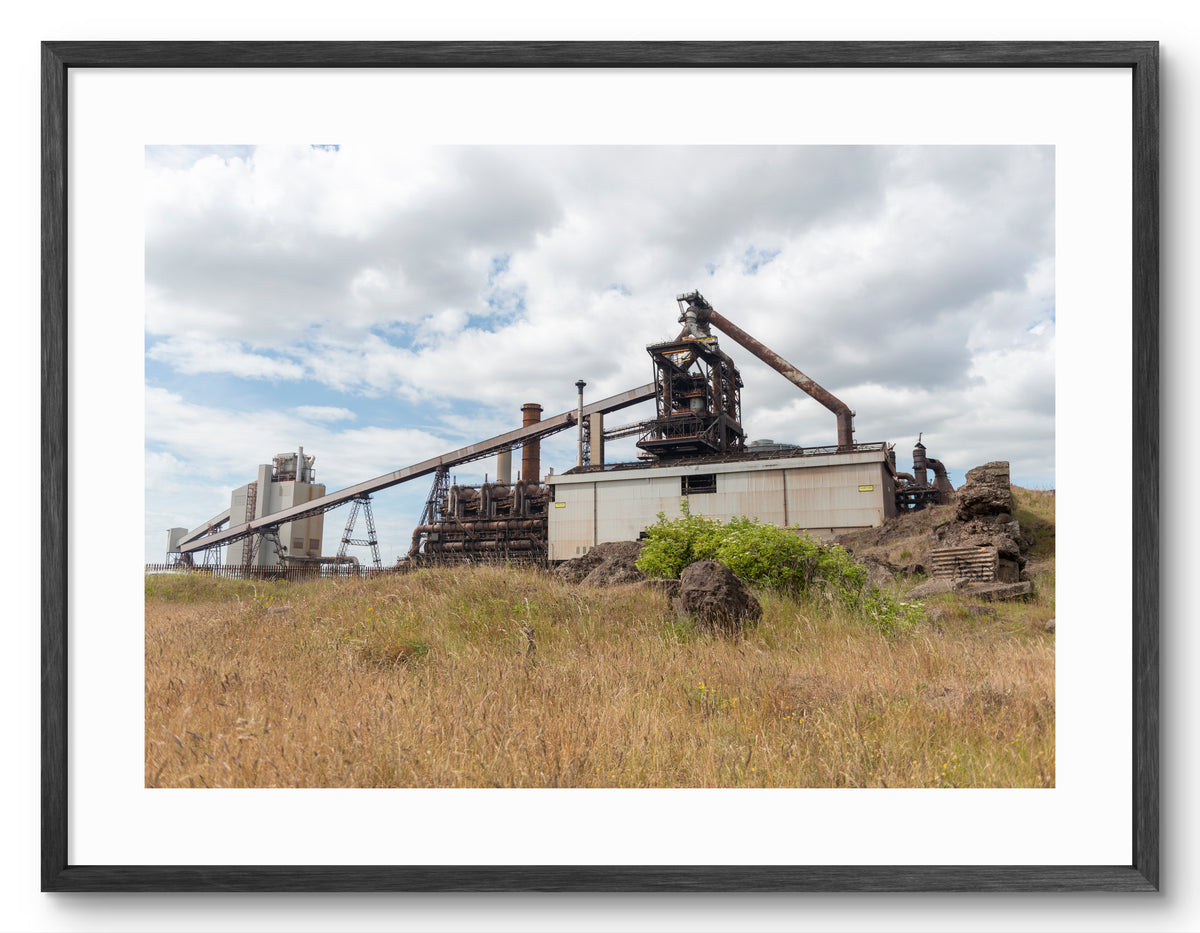 Redcar Blast Furnace — black frame with white mount