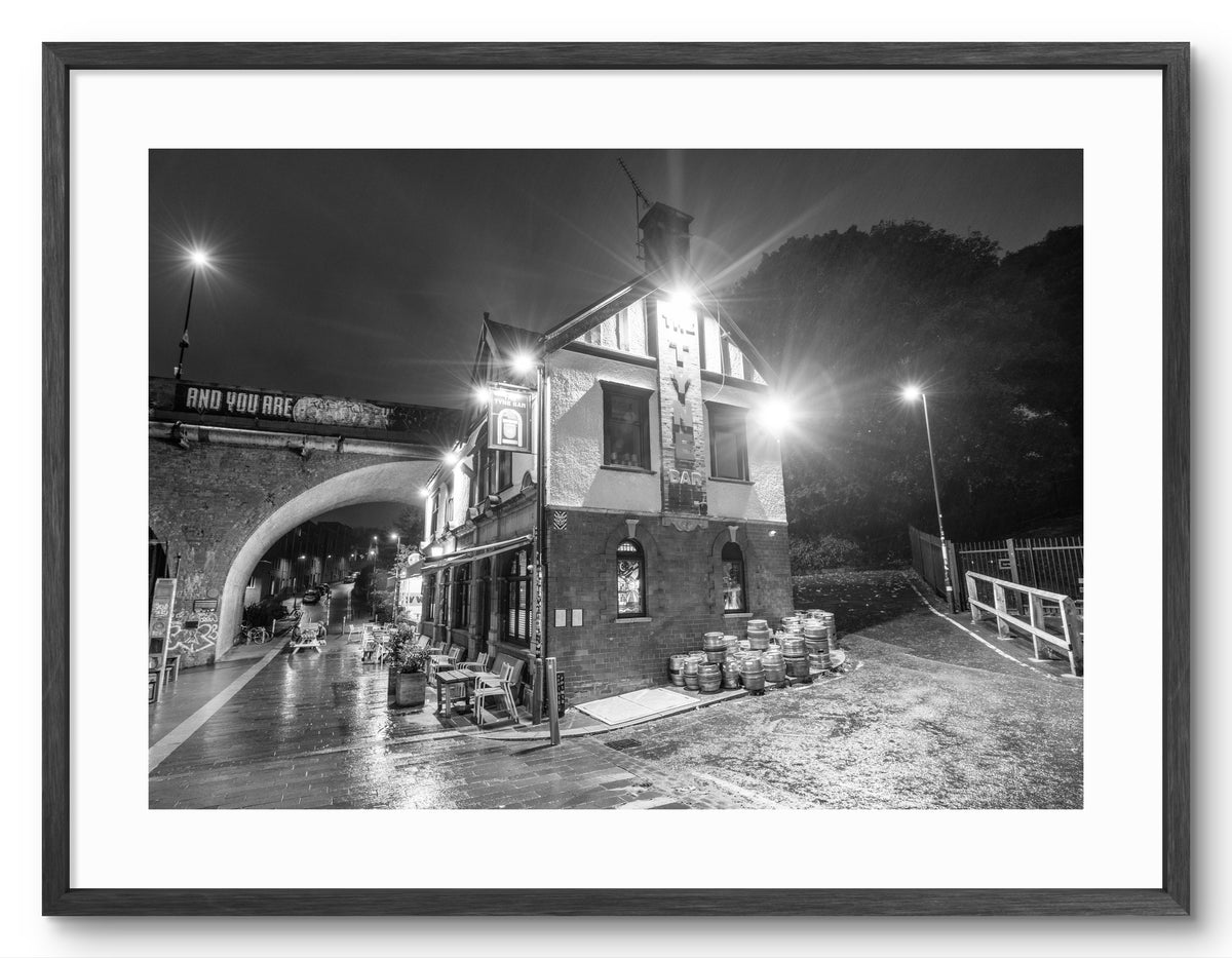 Tyne Bar & Bridge Newcastle — black frame with white mount