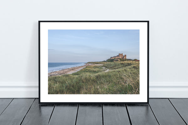 Bamburgh Castle, Beach and Sand Dunes, Northumberland
