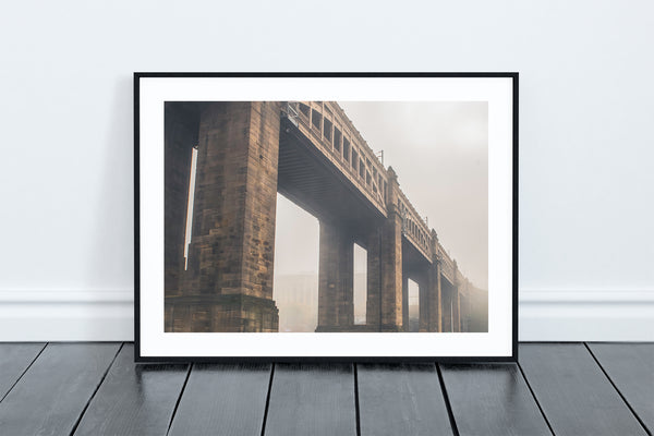 Misty High Level Bridge, Spanning The River Tyne