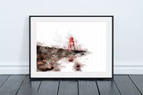 The Herd Groyne Lighthouse Digital Watercolour, South Shields