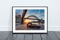 The Quayside and Tyne Bridge - Sunrise - Mooring Ring - Newcastle - Gateshead