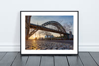 The Quayside - Cobbled Street at Sunrise - Newcastle