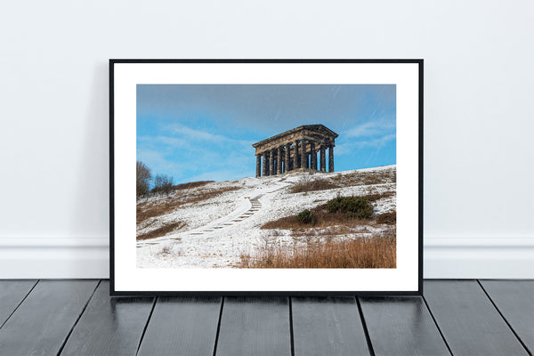 Wintery Penshaw Monument, Sunderland, North East England.