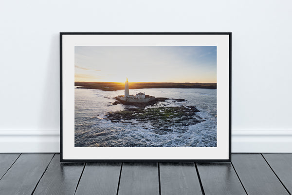 St Mary's Lighthouse, Whitley Bay at Sunset