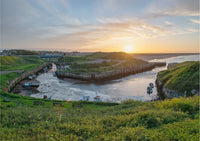 Seaton Sluice Harbour Sunset, Seaton Sluice in Northumberland.