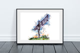 The Angel of The North Digital Watercolour, Gateshead