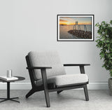 Couple, looking out to sea Sunrise Print - Newbiggin By The Sea.