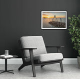 Couple, looking out to sea Sunrise Print - Newbiggin By The Sea.