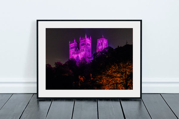 Durham Cathedral Illuminated Purple, Durham