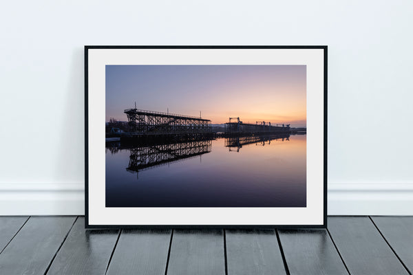 Dunston Staiths Reflecting on The Tyne at Sunset, Gateshead