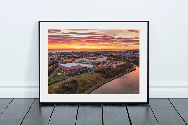 The Stadium of Light at Sunrise, Sunderland SAFC, Home to Sunderland AFC