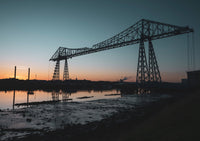 The Tees Transporter Bridge, also known as the Middlesbrough Transporter Bridge. Crossing the Tees between Middlesbrough to Port Clarence. - North East Captures