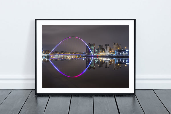 Gateshead Quays and Millennium Bridge Gateshead, spanning the River Tyne between Gateshead's Quays and the Quayside of Newcastle. - North East Captures