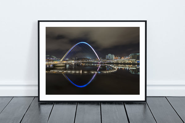 Gateshead Millennium Bridge and Quayside at Night - North East Captures