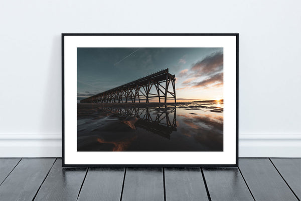 Sunrise at Steetley Pier, reflecting on the pool left by the receding tide, Hartlepool, Teesside - North East Captures