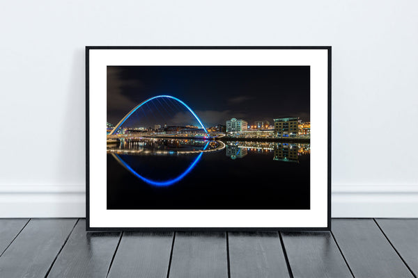 Gateshead Quay's and Millennium Bridge Gateshead, spanning the River Tyne between Gateshead's Quays and the Quayside of Newcastle. - North East Captures