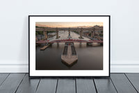 Swing Bridge and High Level Bridge seen from the Tyne Bridge - North East Captures